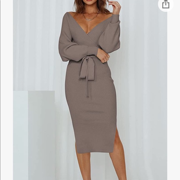 Dresses & Skirts - V Neck Sweater Dress